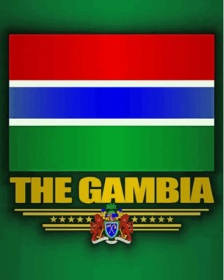 The Gambia Flag Art Paint By Numbers