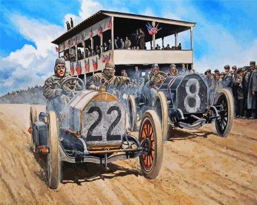 The Old Race Car Paint By Numbers