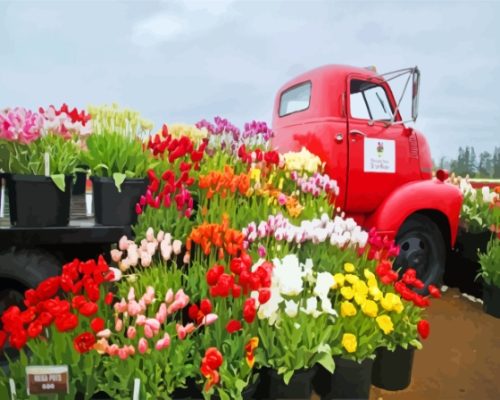 Tulip Truck Paint By Numbers