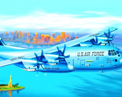 US Lockheed C 130 Plane Paint By Numbers