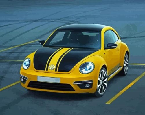 VW Beetle GSR Car Paint By Numbers