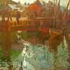 Vintage Tarbert Harbour Art Paint By Numbers