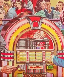 Vintage Jukebox Paint By Numbers
