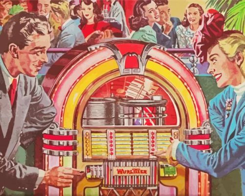 Vintage Jukebox Paint By Numbers