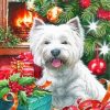 Westie Dog Christmas Paint By Numbers