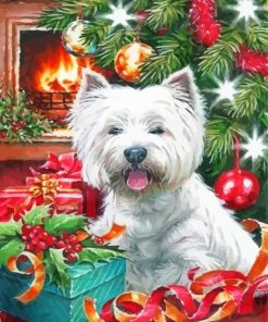 Westie Dog Christmas Paint By Numbers