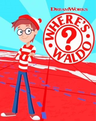 Where's Waldo Cartoon Poster Paint By Numbers