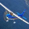 White And Blue Cessna 182 Plane Paint By Numbers