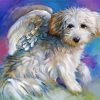 White Angel Dog Paint By Numbers