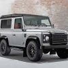 White Land Rover Defender Car Paint By Numbers