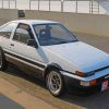 White Toyota AE86 Trueno Car Paint By Numbers