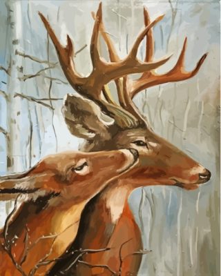 Wild Deer Couple Paint By Numbers