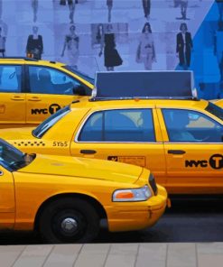 Yellow Taxi Cab Paint By Numbers