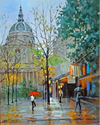 Abstract Rainy Paris Paint By Numbers