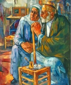 Abstract Arabic Old Couple Paint By Numbers