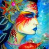 Abstract Fish Lady Paint By Numbers