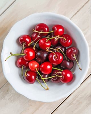 Aesthetic Bowl Of Cherries Paint By Numbers