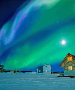 Aesthetic Canadian Northern Lights Paint By Numbers