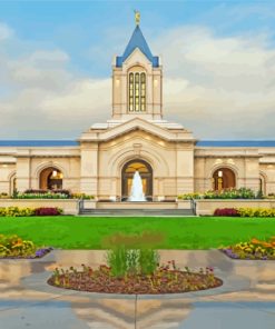 Aesthetic Fort Collins Colorado Temple Paint By Numbers