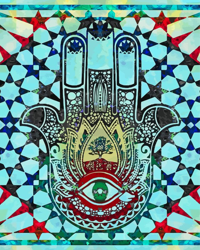 Aesthetic Hamsa Hand Paint By Numbers