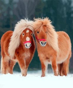 Aesthetic Mini Horses Paint By Numbers