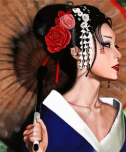 Aesthetic Oriental Lady Paint By Numbers