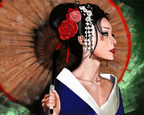 Aesthetic Oriental Lady Paint By Numbers