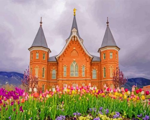 Aesthetic Provo City Center Temple Paint By Numbers