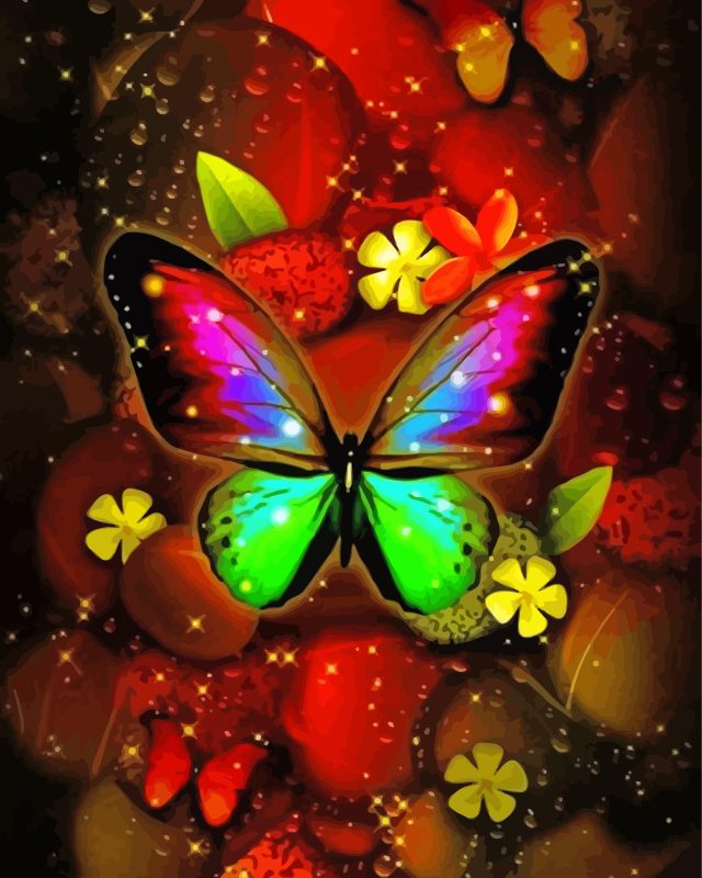 Aesthetic Colorful Butterfly Paint By Numbers