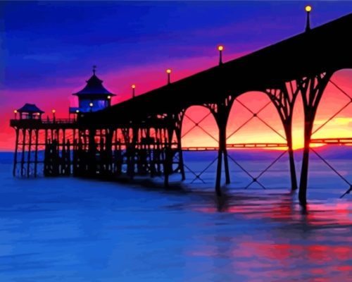 Aesthetic Clevedon Pier Paint By Numbers