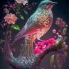 Aesthetic Floral Bird Paint By Numbers
