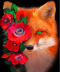 Aesthetic Floral Fox Paint By Numbers