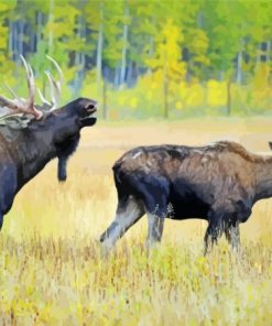 Aesthetic Moose Wildlife Paint By Numbers