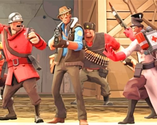 Aesthetic Team Fortress Paint By Numbers