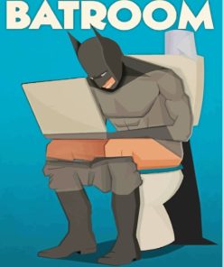 Batman On Toilet Paint By Numbers