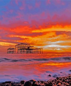 Beautiful Brighton Sunset Paint By Numbers