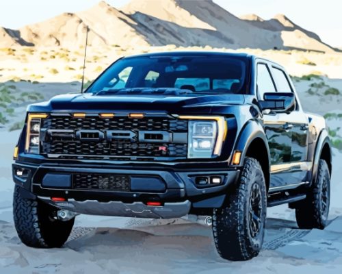 Black Ford Raptor Paint By Numbers