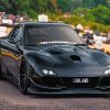 Black Mazda RX 7 Paint By Numbers