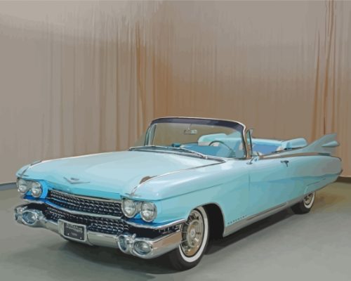 Blue Cadillac Eldorado Paint By Numbers