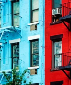 Blue Fire Escape Paint By Numbers