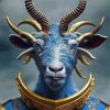 Blue Goat Paint By Numbers
