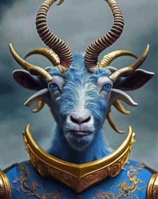 Blue Goat Paint By Numbers