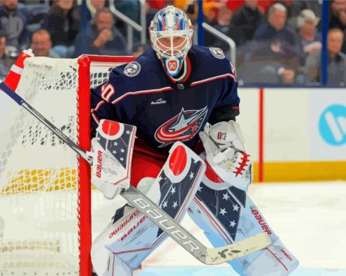 Blue Jackets Elvis Merzļikins Paint By Numbers