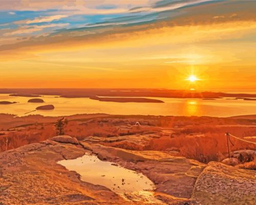 Cadillac Mountain Acadia Park Paint By Numbers