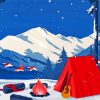 Camping In Snow Paint By Numbers