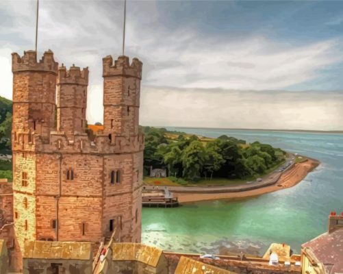 Caernarfon Castle Tower Paint By Numbers