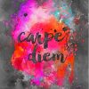Carpe Diem Colorful Splatter Paint By Numbers