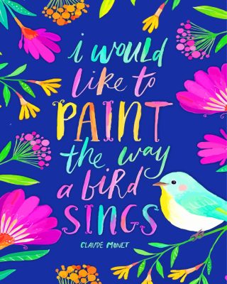 Claude Monet Quote Art Paint By Numbers