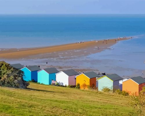 Colorful Building Whitstable Beach Paint By Numbers