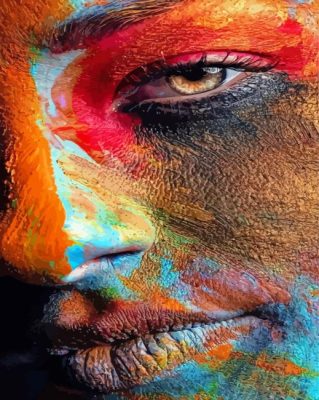 Colorful Face Paint By Numbers